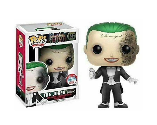 Funko 2016 NYCC Exclusive Pop! Heroes Suicide Squad Joker Grenade #147 Limited Edition