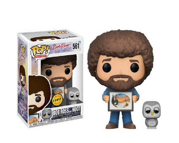 Funko Joy of Painting POP! TV Bob Ross & Hoot Vinyl Figure #561 [Chase Version]