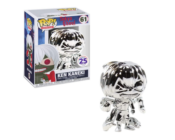 Funko Pop! Tokyo Ghoul Ken Kaneki Silver Chrome Funimation 25th Anniversary Exclusive