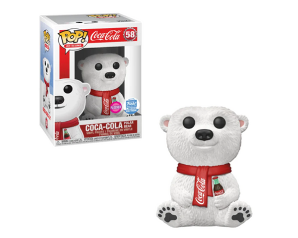 Funko Coca-Cola POP! Ad Icons Polar Bear Exclusive Vinyl Figure #58 [Flocked]