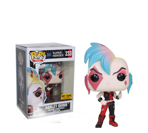 FUNKO POP! HEROES ~ HARLEY QUINN (SKULL BAGS)(HT EXCLUSIVE)(#233) VINYL FIGURE